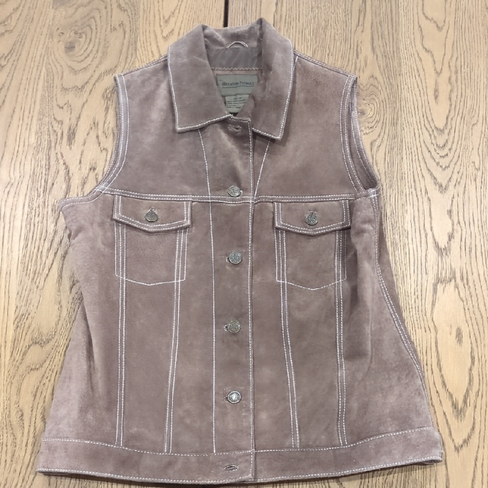 Leather Vest By Brandon Thomas. NEW